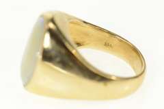 14K Yellow Gold Retro Ornate Natural Opal Statement Ring