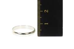 Platinum 3.1mm Classic Simple Rounded Wedding Band Ring