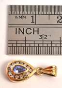 Cute Tanzanite & Diamond Pendant