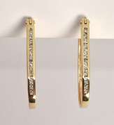 Beautiful Elongated Diamond Hoop Earrings