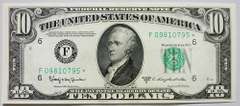 Crisp Exceptional $10 1950D Star Replacement Note FRB Atlanta!