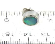 Gorgeous White Gold Bezel Set Opal Earrings
