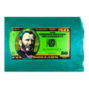 50 Dollar Bill by Steve Kaufman (1960-2010)
