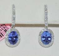 Enchanting Tanzanite and Diamond 14kt Earring