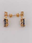 18kt Gold Plated Sapphire Earrings