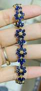 22.0 Carat Blue Sapphire Bracelet in 14kt Gold