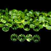 Twinkling 5.38ct set of matched diamond cut Peridot