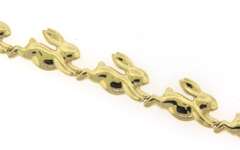Charming Yellow Gold Rabbit Bracelet