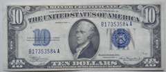About Near Unc $ 10 1934 A Silver Certificate