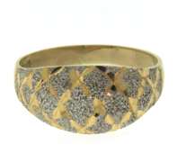 Stylish 14kt YG Textured Dome Style Ring