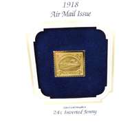Inverted Jenny 1st Day Issue & 22KT Gold Stamp