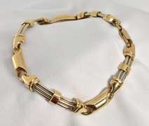 Stylish White & Yellow Gold Bracelet