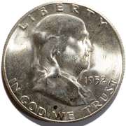 1952 S  Choice BU Key Date Franklin Half