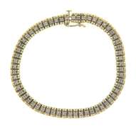 Trendy 14kt YG "Rolex-Style" Link Diamond Bracelet
