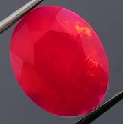 Killer 1.83ct play of color faceted pink Opal