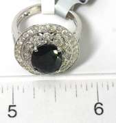 Regal Geometric Sapphire & Diamond Ring in 14KT White Gold