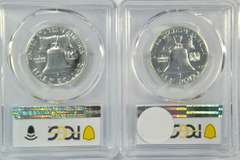 Awesome PCGS PR67 graded 1955 & 1956 Franklin Half Dollars