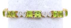 Enthralling Peridot & Topaz Bracelet in Vermeil
