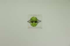 Sterling Silver Light Green Gemstone Ring