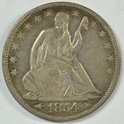 Beautiful 1854 Arrows Seated Liberty Half Dollar