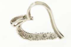 10K White Gold 0.20 Ctw Diamond Classic Heart Love Symbol Pendant