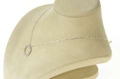 14K White Gold Round Cubic Zirconia Circle Classic Journey Pendant