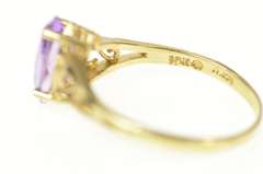 10K Yellow Gold Marquise Scroll Filigree Statement Ring