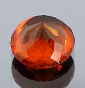 Fiery 3.44ct top color Hessonite Garnet solitaire
