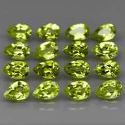 Pear cut! Unheated! 6.91ct Peridot set!