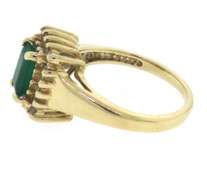 Handsome Emerald and Diamond Cocktail Ring