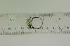Sterling Silver Light Green Gemstone Ring