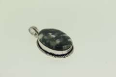 Silver-Tone Quartz Gemstone Pendant