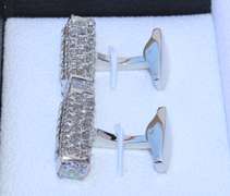 Handsome Pair Jeweled Style Cufflinks By Carelli