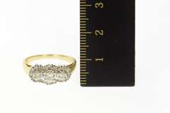 14K Yellow Gold 0.60 Ctw Classic Diamond Halo Engagement Ring