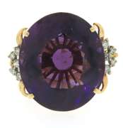 Majestic 18kt Amethyst and Diamond Ring
