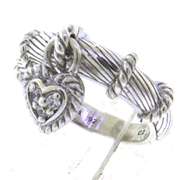 Judith Ripka Heart Charm Dangle Ring