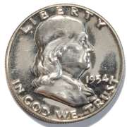 Choice Proof 1954 Franklin Half Dollar