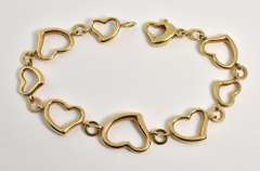 Modern Heart Link 14k Bracelet
