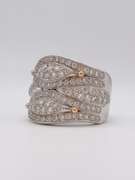 18kt Solid White Gold Diamond Ring- 2.6+ CTW