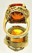 LADIES 14 KT YELLOW GOLD RING WITH CITRINE.