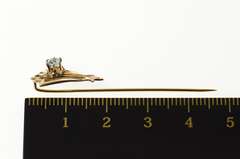 10K Yellow Gold Art Deco Syn. Blue Topaz Ornate Pin/Brooch