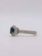 14kt Gold, Blue Sapphire & Diamond Ring
