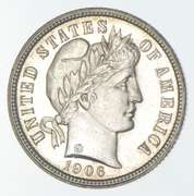 1906 Barber Dime PROOF
