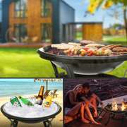 22 Inch Steel Fire Pit Fire Bowl BBQ Grill