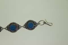Silver-Tone Quartz Gemstone Bracelet