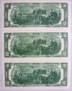 (3) Gem Crisp 2013 $2 Star Replacement Notes San Francisco-Consecutive!