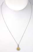 Sparkling 18KT 2-Tone Necklace with 0.75CTW Fancy Color Diamonds