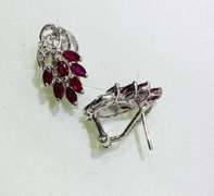 14kt Gold, Ruby, & Diamond Earrings