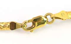 Textured Omega Bead Necklace in 14KT Yellow Gold