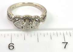 Shimmering 1.00CTW Diamond Engagement Ring in 14KT White Gold